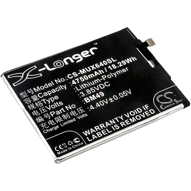 3.85V 4750mAh/18.29Wh Li-Polymer Mobile/SmartPhone Battery for Xiaomi