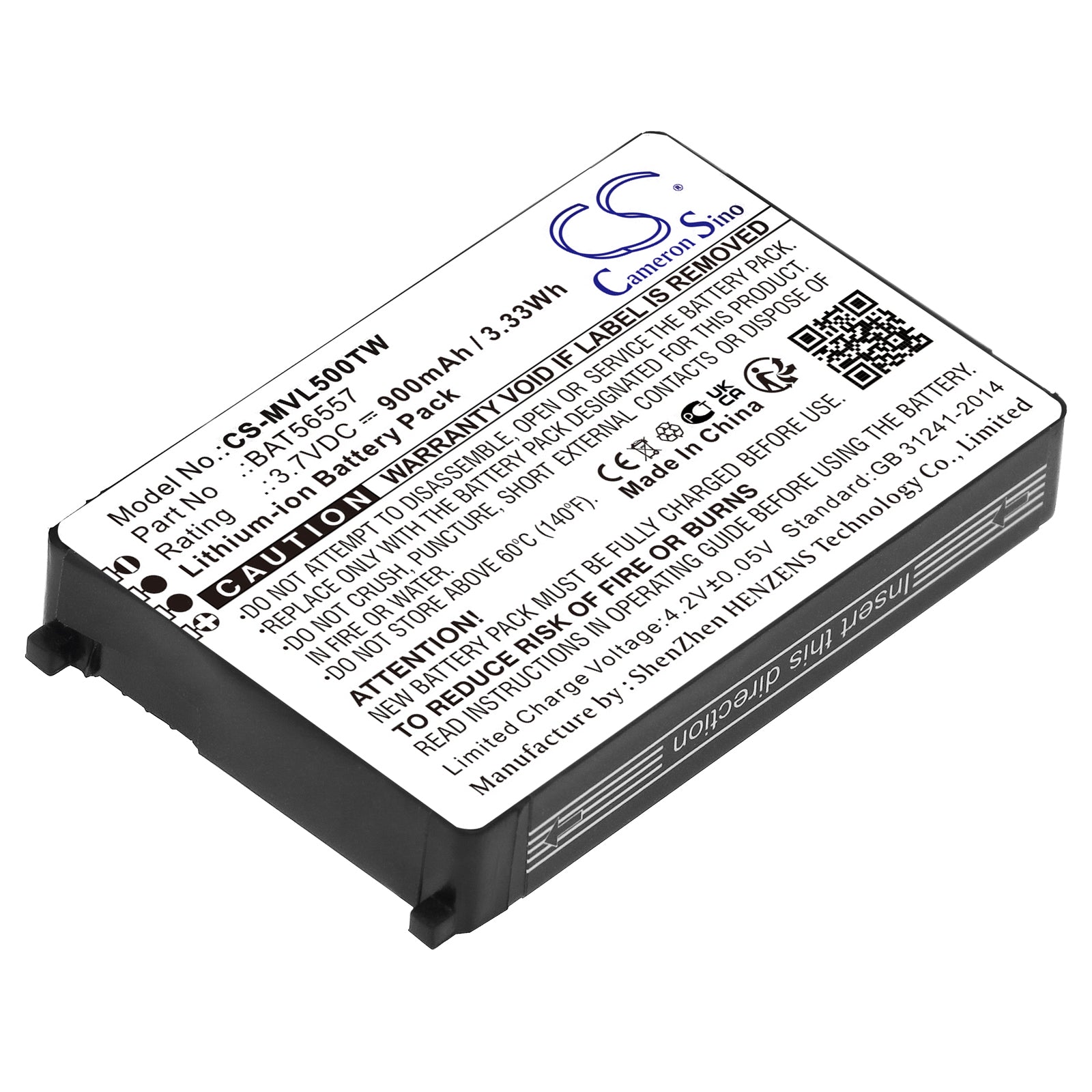 3.7V 900mAh/3.33Wh Li-ion Two-Way Radio Battery for Motorola