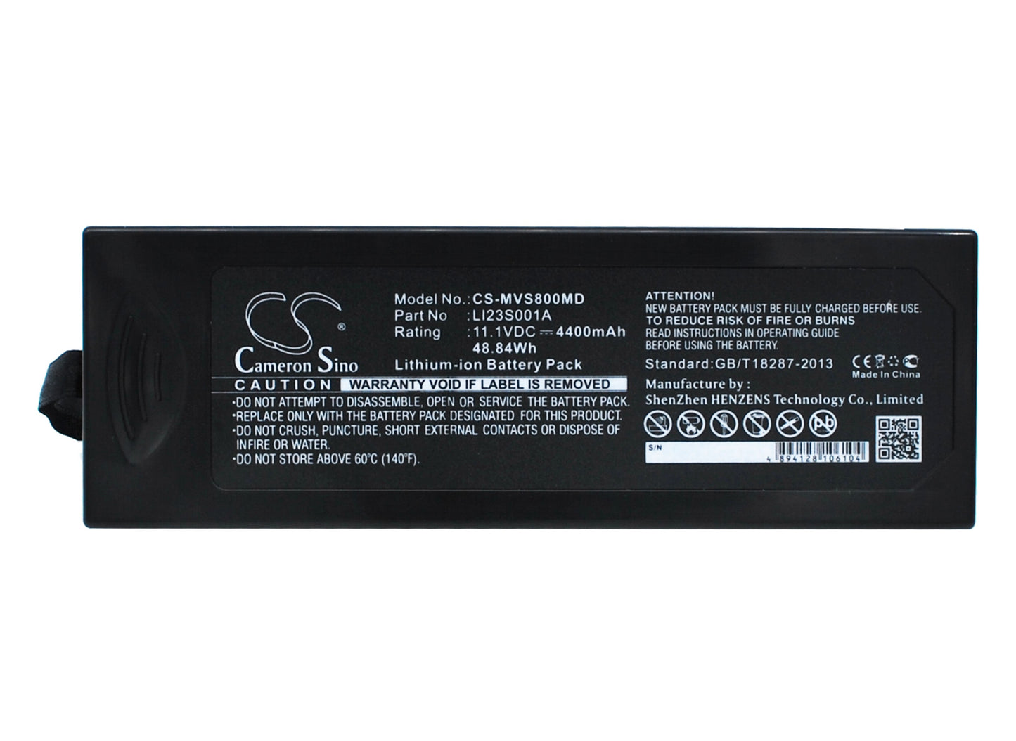 11.1V 4400mAh/48.84Wh Li-ion Medical Battery for Mindray