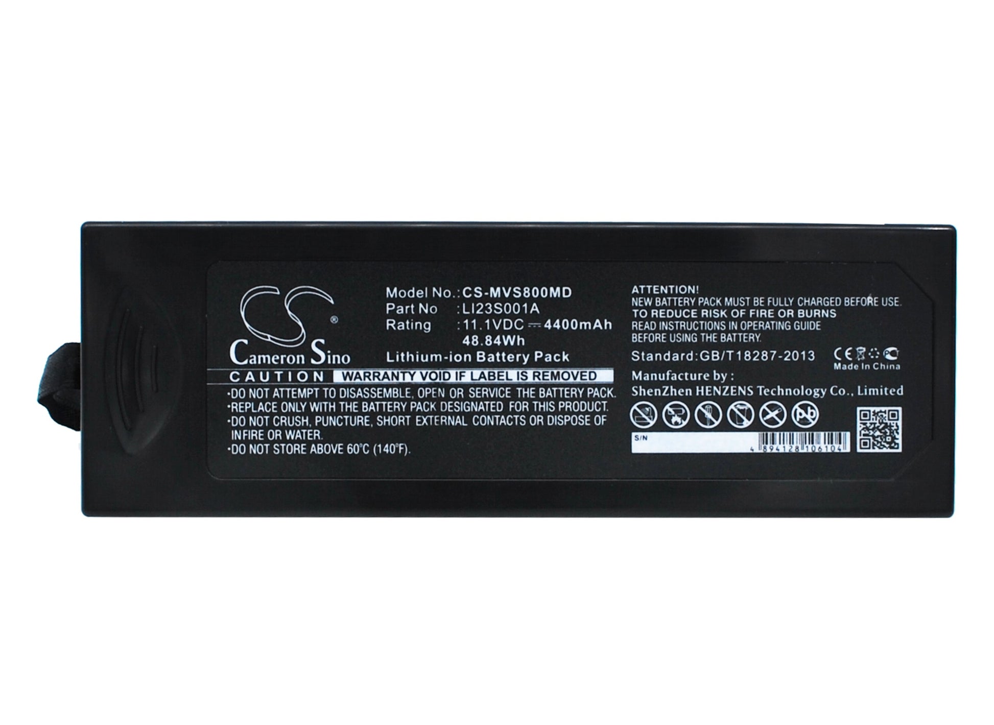 11.1V 4400mAh/48.84Wh Li-ion Medical Battery for Mindray