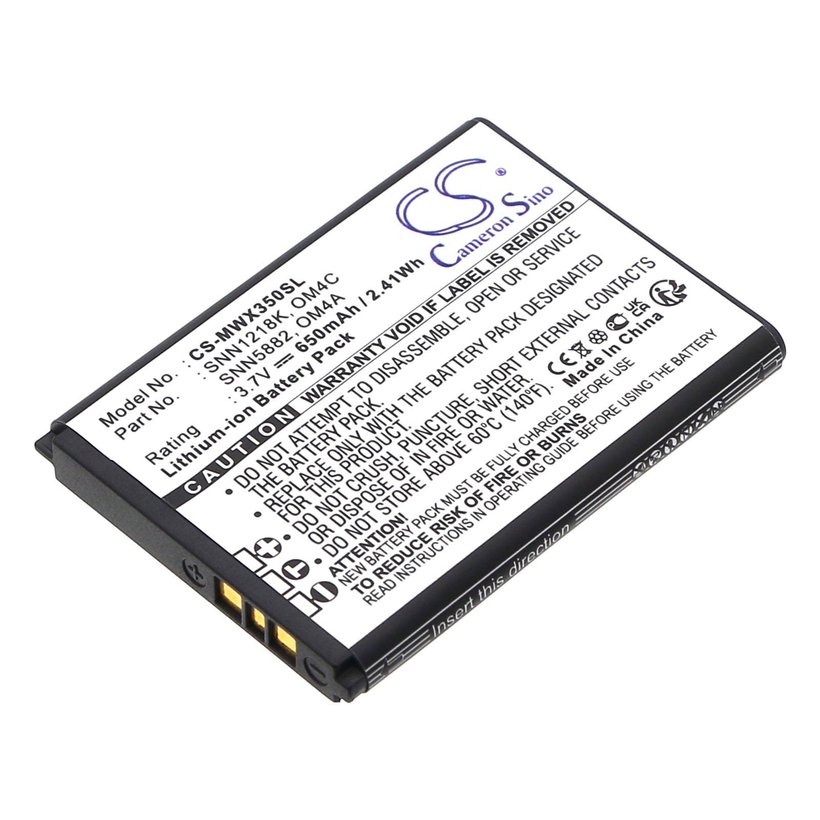 3.7V 650mAh Li-ion Mobile/SmartPhone Battery for Motorola