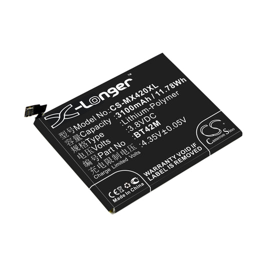 3.8V 3100mAh/11.78Wh Li-Polymer Mobile/SmartPhone Battery for Meizu