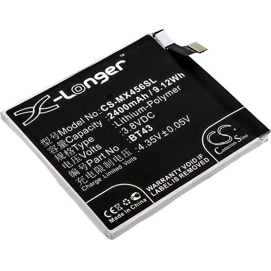 3.8V 2400mAh/9.12Wh Li-Polymer Mobile/SmartPhone Battery for Meizu