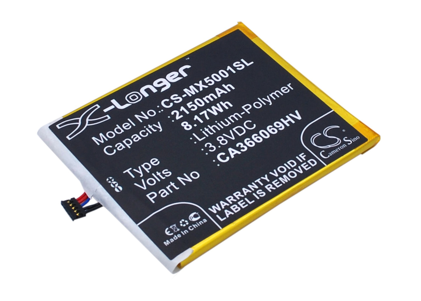 3.8V 2150mAh/8.17Wh Li-Polymer Mobile/SmartPhone Battery for MEDION