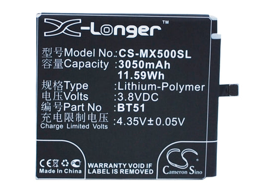 3.8V 3050mAh/11.59Wh Li-Polymer Mobile/SmartPhone Battery for Meizu