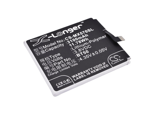 3.8V 3100mAh/11.78Wh Li-Polymer Mobile/SmartPhone Battery for Meizu
