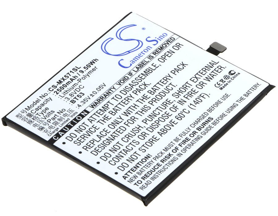 3.8V 2500mAh/9.50Wh Li-Polymer Mobile/SmartPhone Battery for Meizu