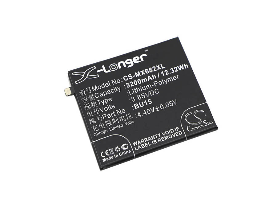 3.85V 3200mAh/12.32Wh Li-Polymer Mobile/SmartPhone Battery for Meilan