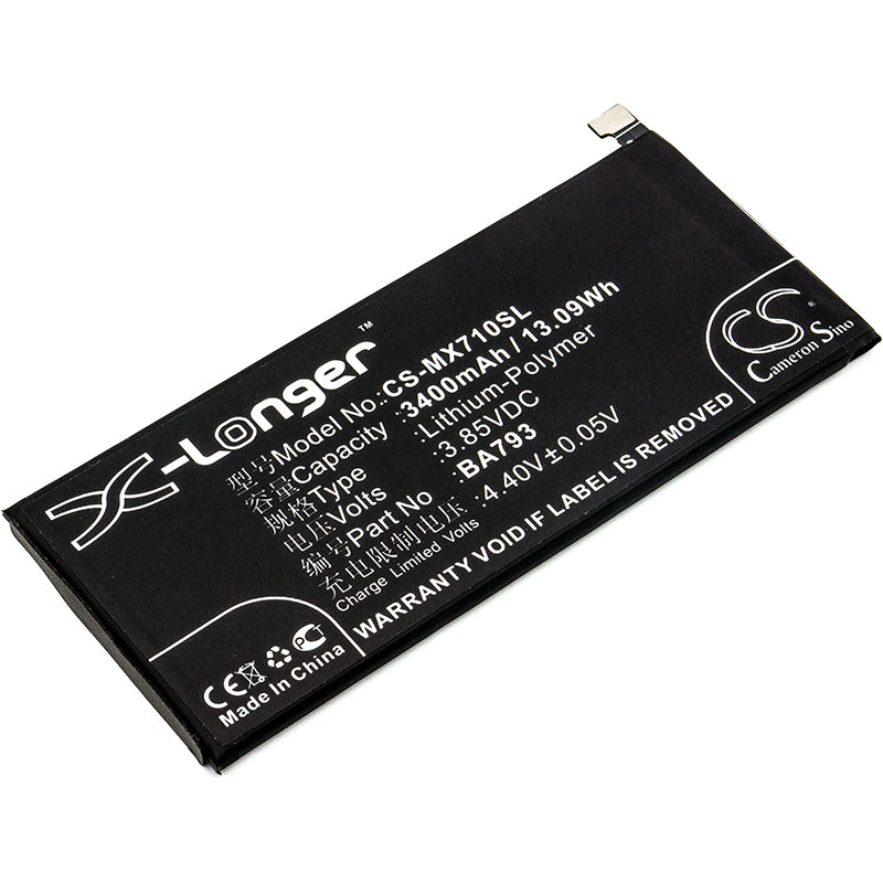 3.85V 3400mAh/13.09Wh Li-Polymer Mobile/SmartPhone Battery for Meizu