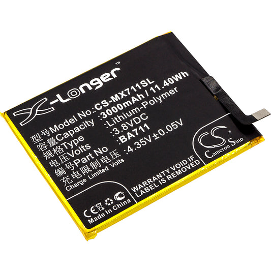 3.8V 3000mAh/11.40Wh Li-Polymer Mobile/SmartPhone Battery for Meizu