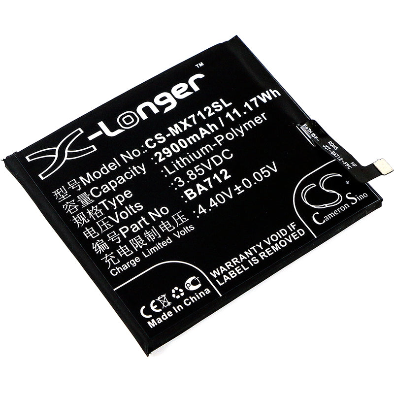 3.85V 2900mAh/11.17Wh Li-Polymer Mobile/SmartPhone Battery for Meizu