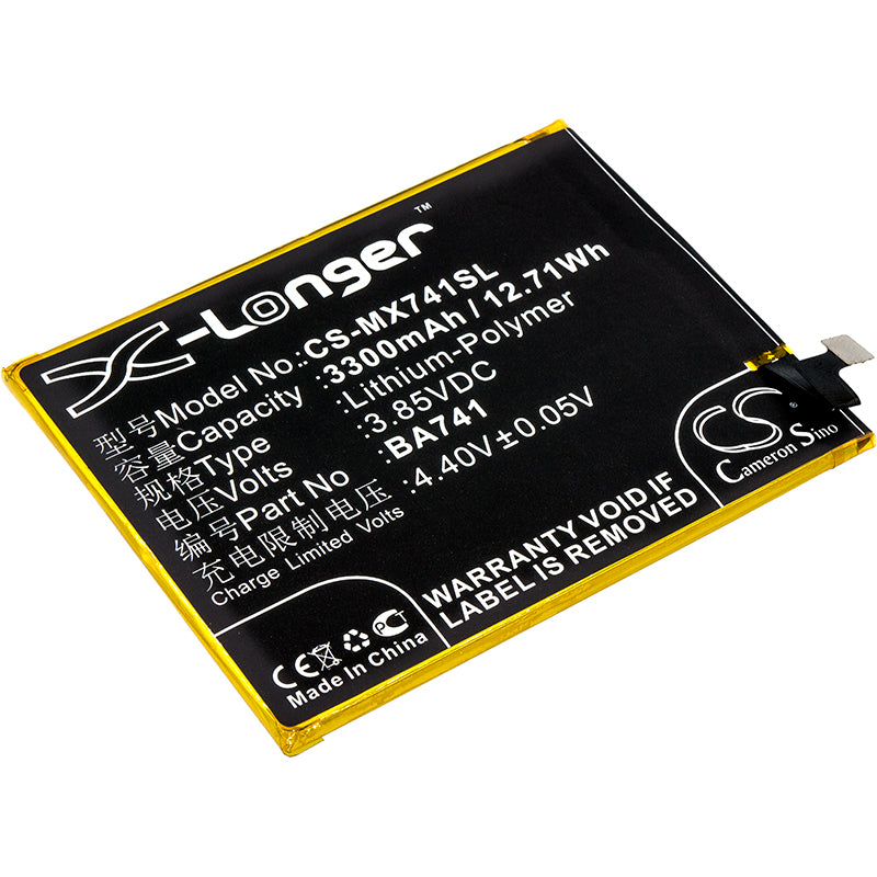 3.85V 3300mAh/12.71Wh Li-Polymer Mobile/SmartPhone Battery for Meilan