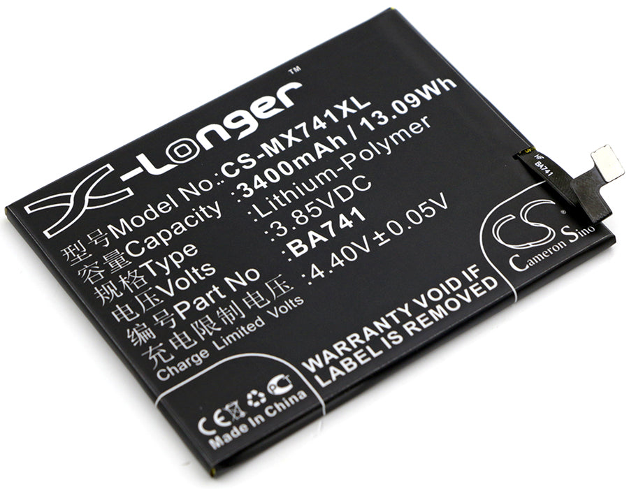 3.85V 3400mAh/13.09Wh Li-Polymer Mobile/SmartPhone Battery for Meizu