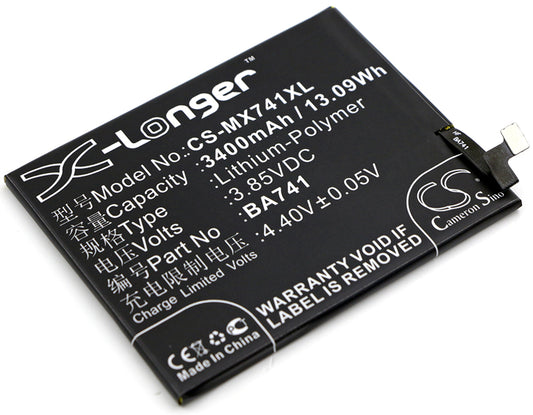 3.85V 3400mAh/13.09Wh Li-Polymer Mobile/SmartPhone Battery for Meizu