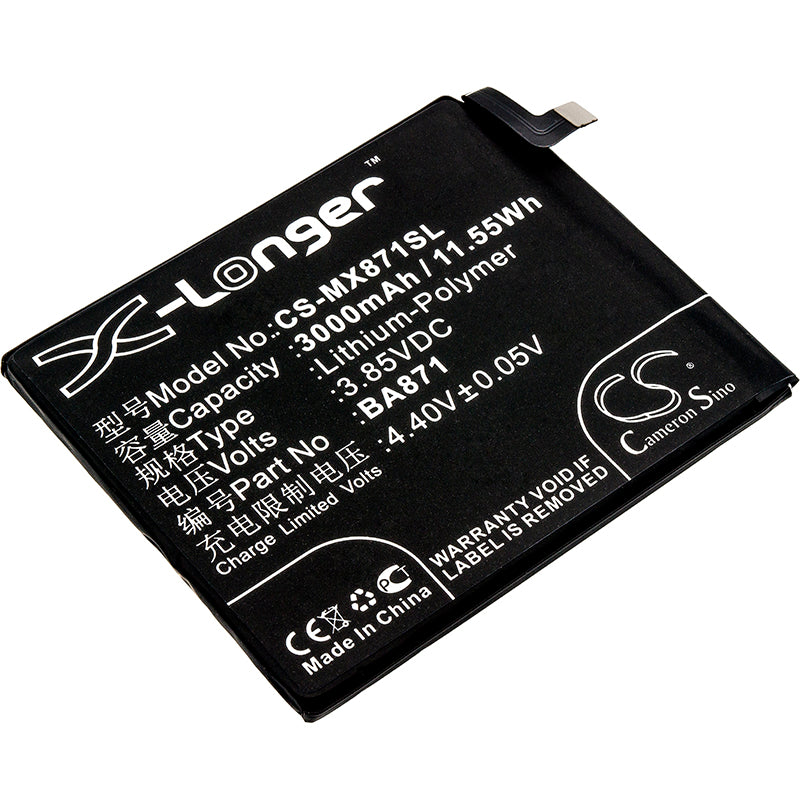 3.85V 3000mAh/11.55Wh Li-Polymer Mobile/SmartPhone Battery for Meizu