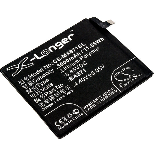 3.85V 3000mAh/11.55Wh Li-Polymer Mobile/SmartPhone Battery for Meizu