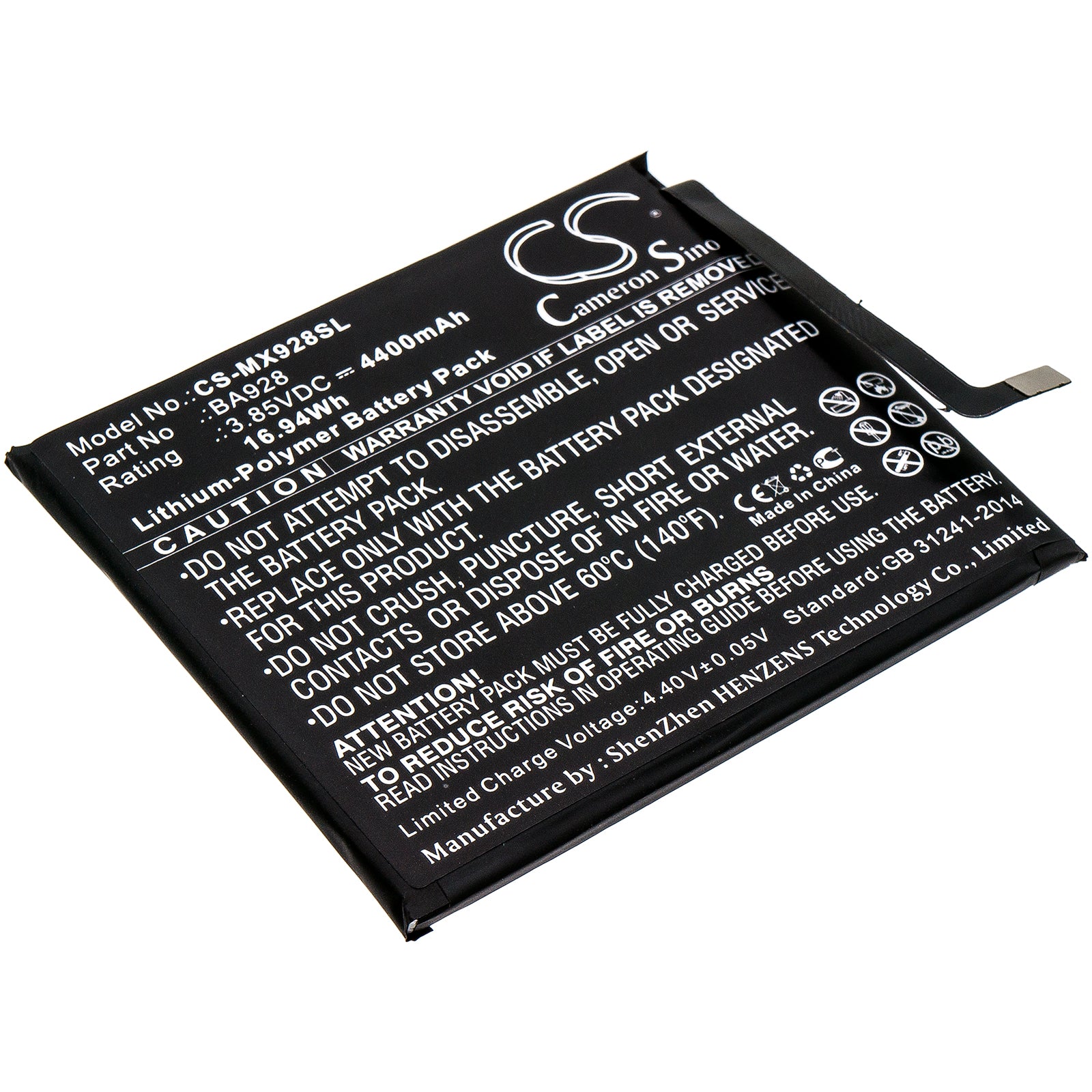 CS-MX928SL Replacement Battery – Compatible with 16T, M1928, M928Q