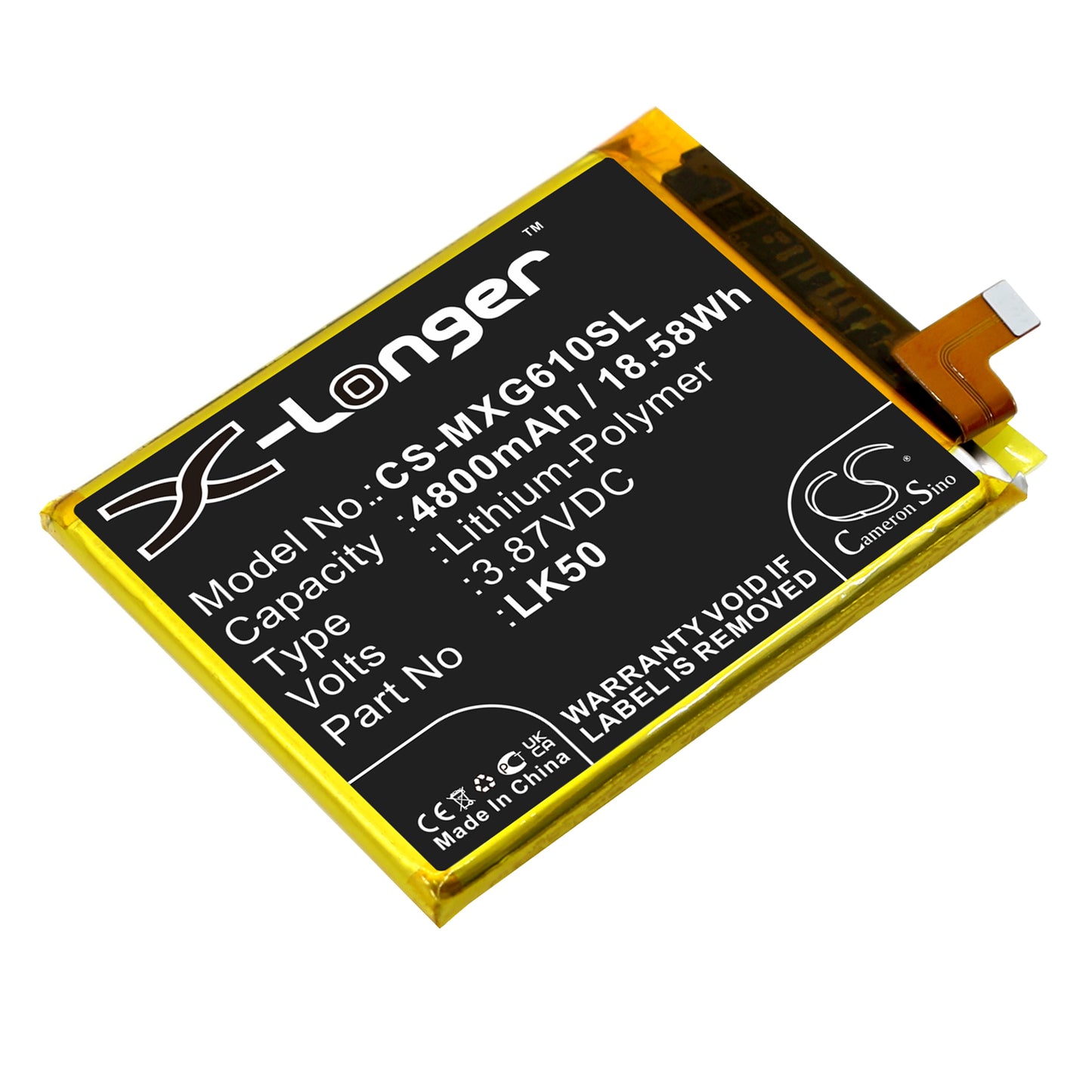 CS-MXG610SL Replacement Battery – Compatible with Moto G60s, Moto G60s 2021, XT2133-1, XT2133-2