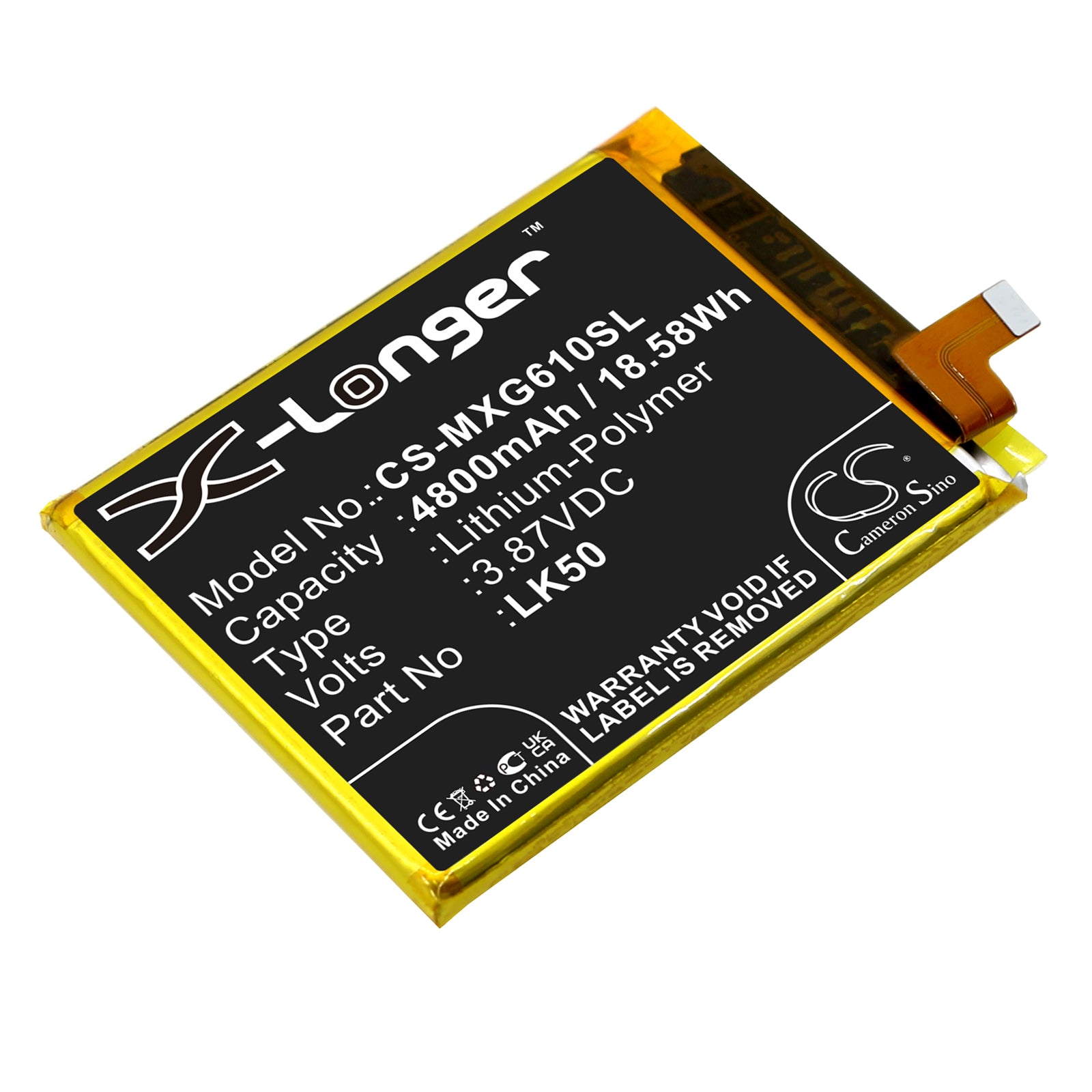 CS-MXG610SL Replacement Battery – Compatible with Moto G60s, Moto G60s 2021, XT2133-1, XT2133-2