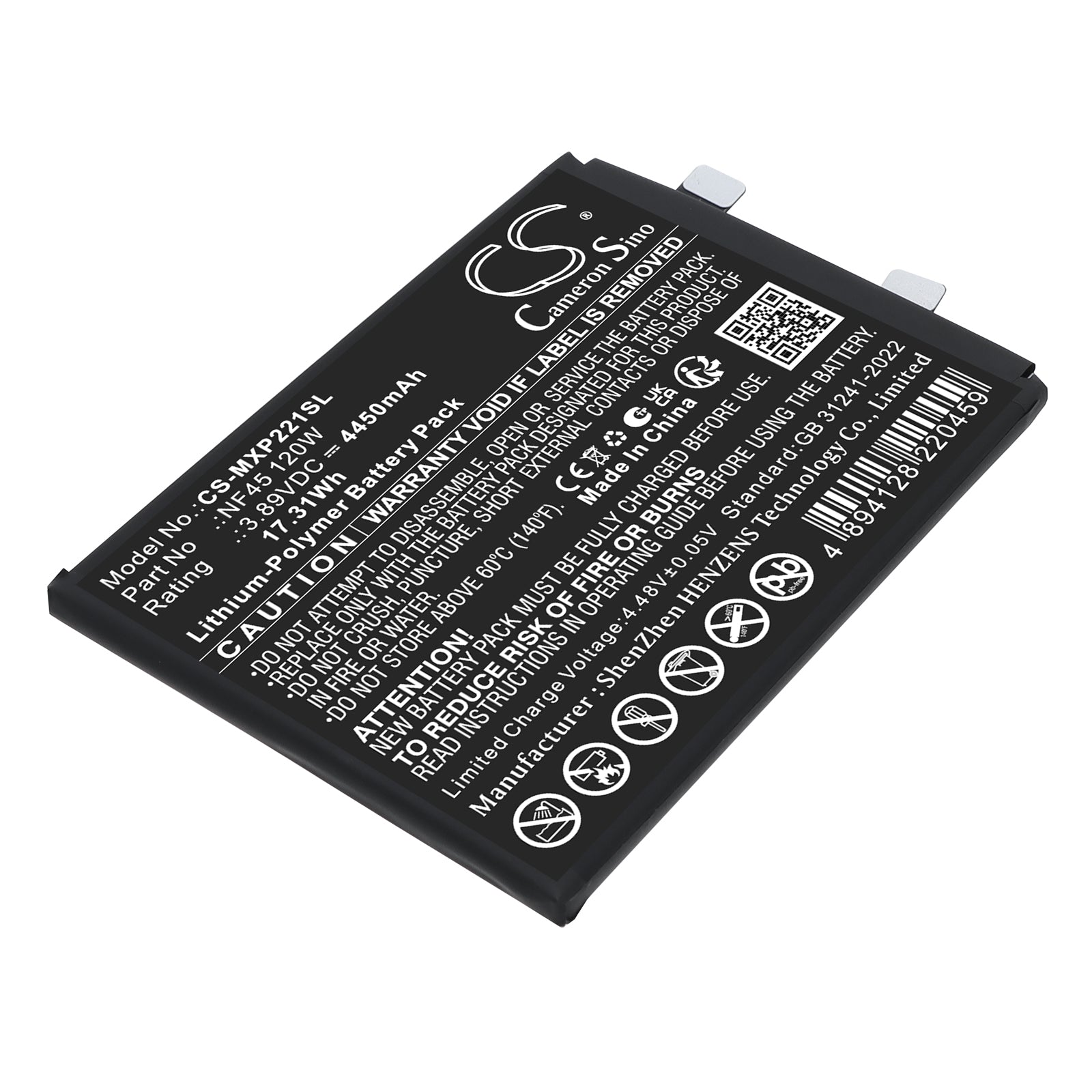 CS-MXP221SL Replacement Battery – Compatible with Edge 30 Ultra (120W), Moto X30 Pro (120W), XT-2201 (120W), XT2241-1 (120W)