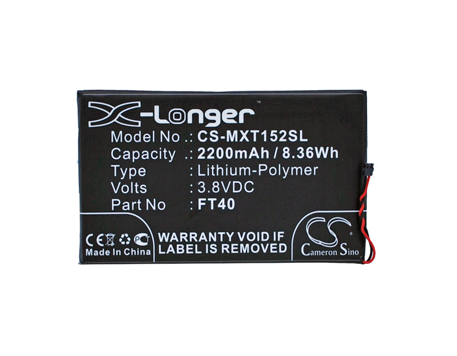 3.8V 2200mAh/8.36Wh Li-Polymer Mobile/SmartPhone Battery for Motorola