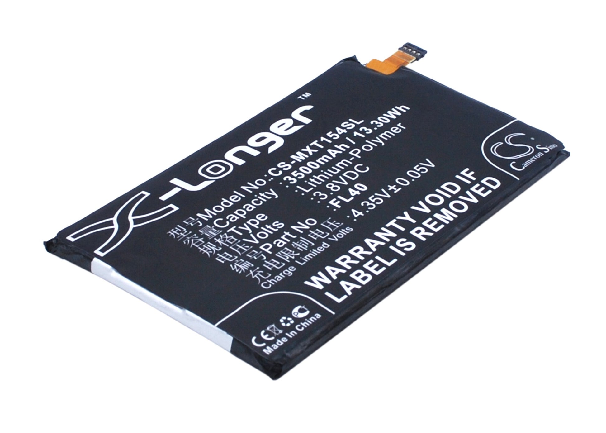 3.8V 3500mAh/13.30Wh Li-Polymer Mobile/SmartPhone Battery for Motorola