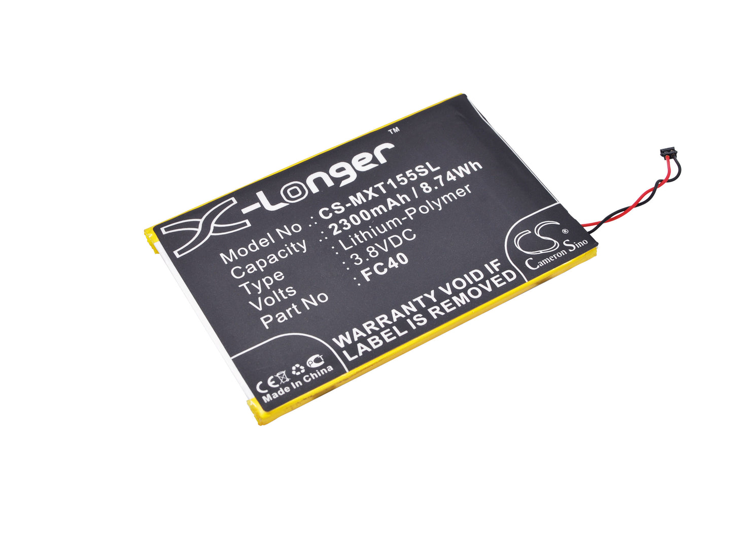 3.8V 2300mAh/8.74Wh Li-Polymer Mobile/SmartPhone Battery for Motorola