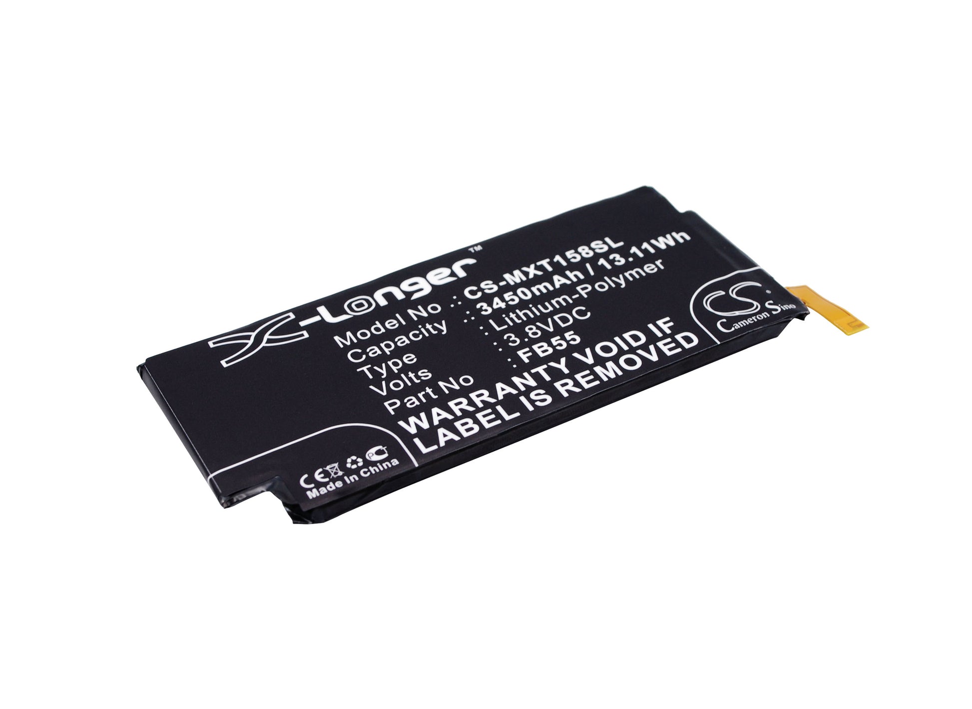 3.8V 3450mAh/13.11Wh Li-Polymer Mobile/SmartPhone Battery for Motorola