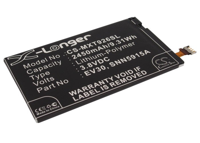 3.8V 2450mAh/9.31Wh Li-Polymer Mobile/SmartPhone Battery for Motorola