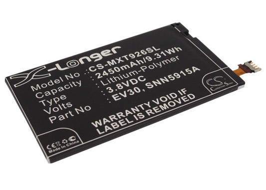 3.8V 2450mAh/9.31Wh Li-Polymer Mobile/SmartPhone Battery for Motorola