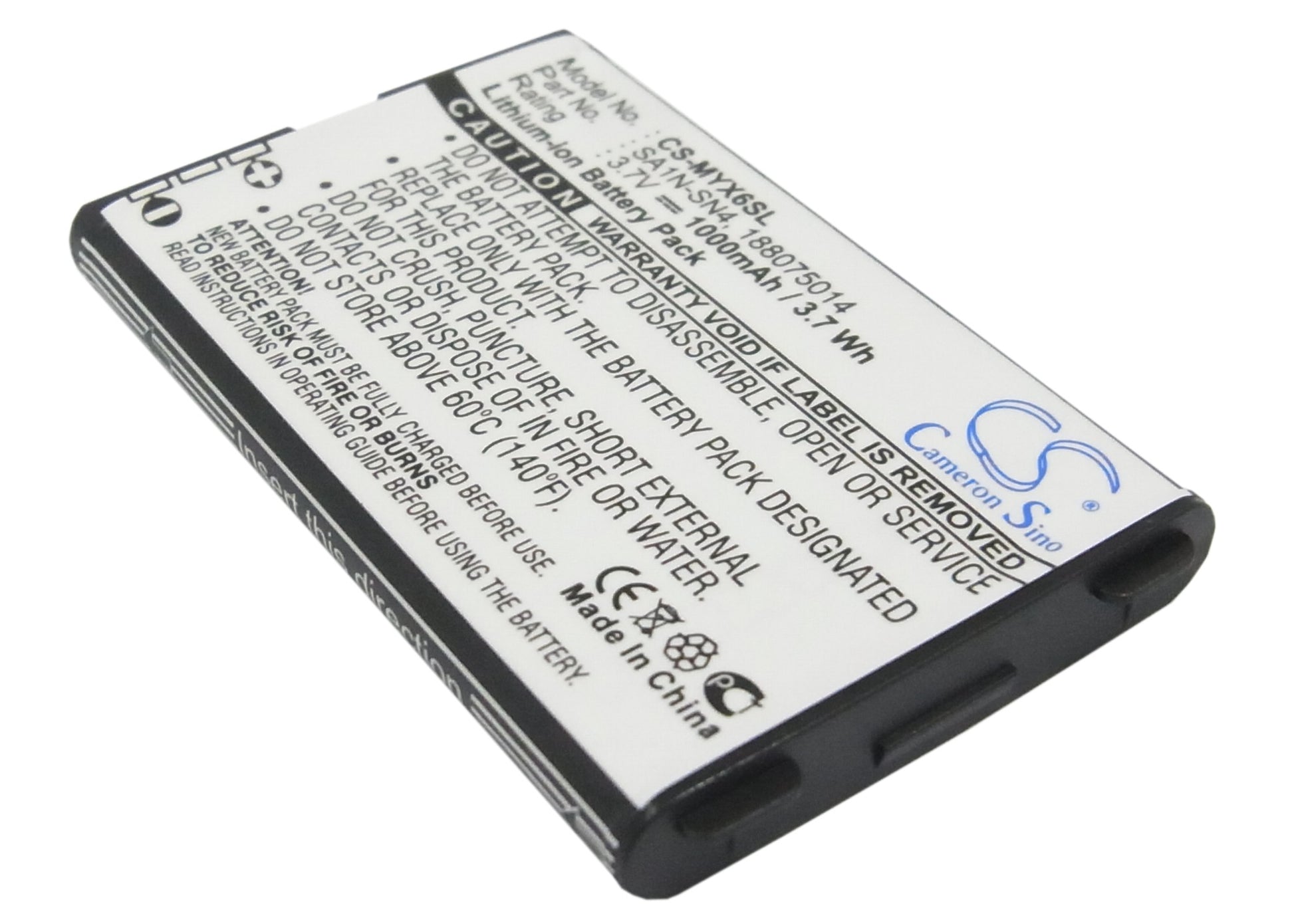 3.7V 1000mAh/3.70Wh Li-ion Mobile/SmartPhone Battery for Sagem