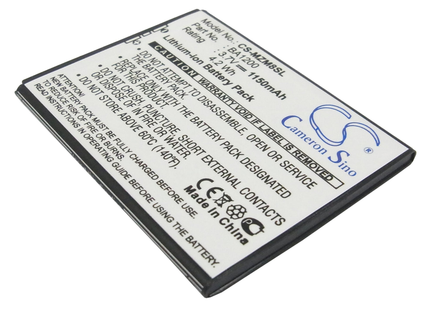 3.7V 1150mAh/4.26Wh Li-ion Mobile/SmartPhone Battery for Meizu
