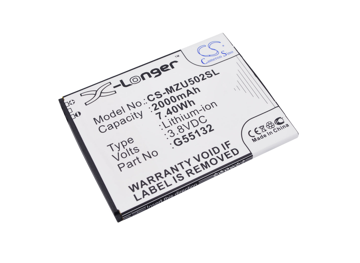 3.8V 2000mAh/7.60Wh Li-Polymer Mobile/SmartPhone Battery for NAVON