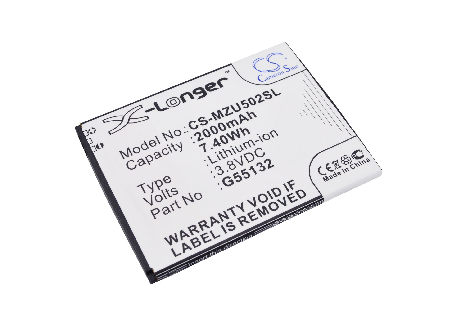 3.8V 2000mAh/7.60Wh Li-Polymer Mobile/SmartPhone Battery for NAVON