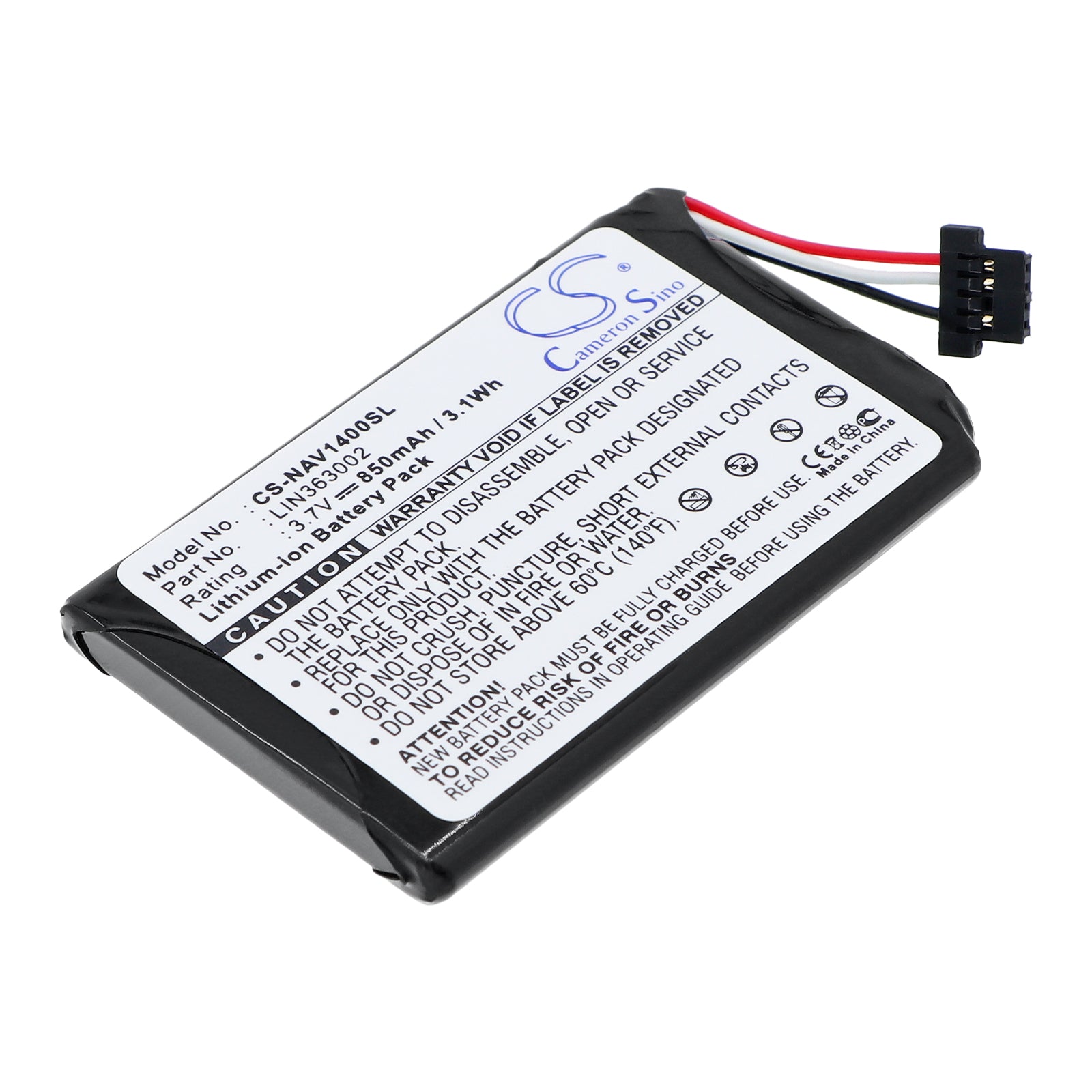 3.7V 850mAh Li-ion GPS/Navigator Battery for Navigon