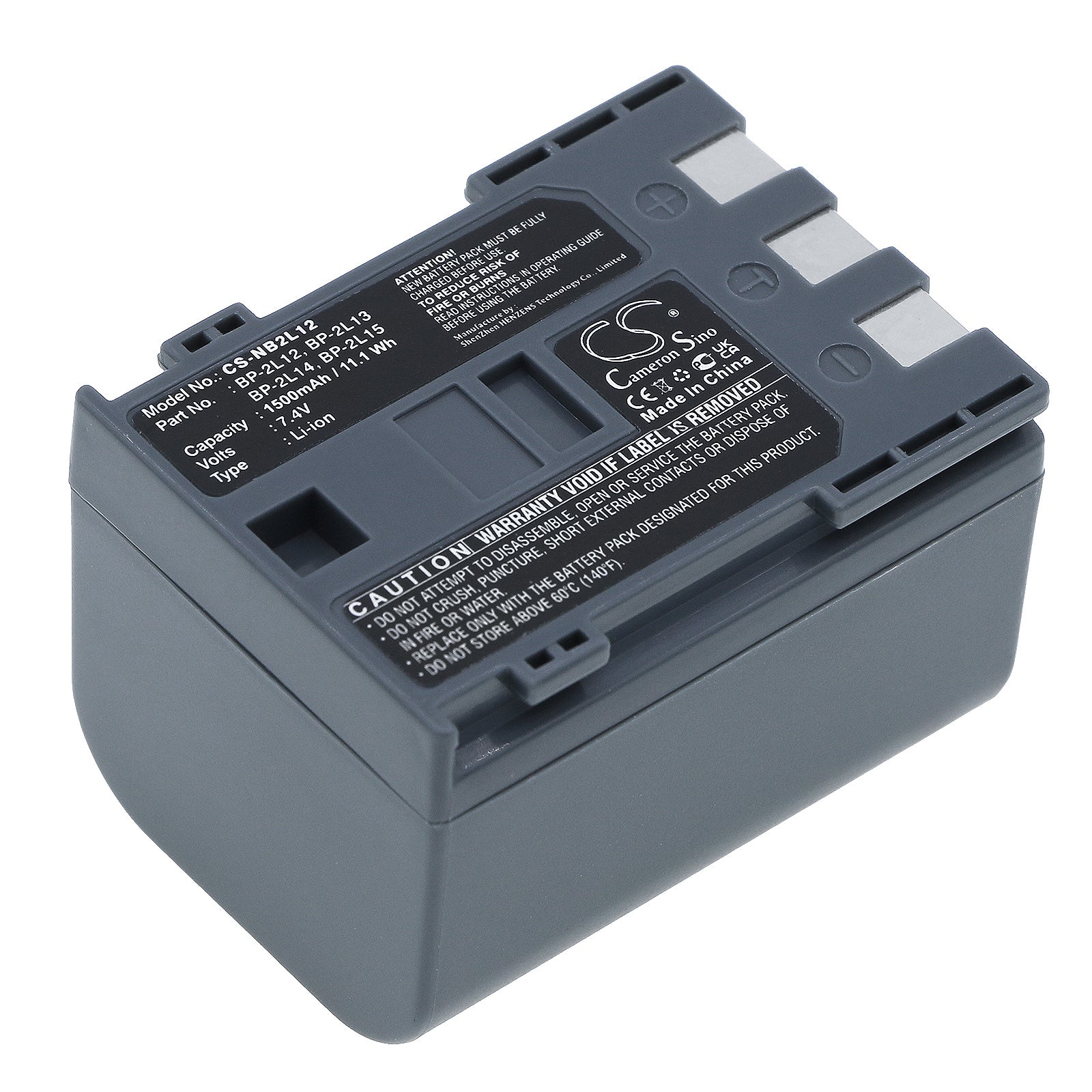 7.4V 1500mAh Li-ion Camera Battery for Canon