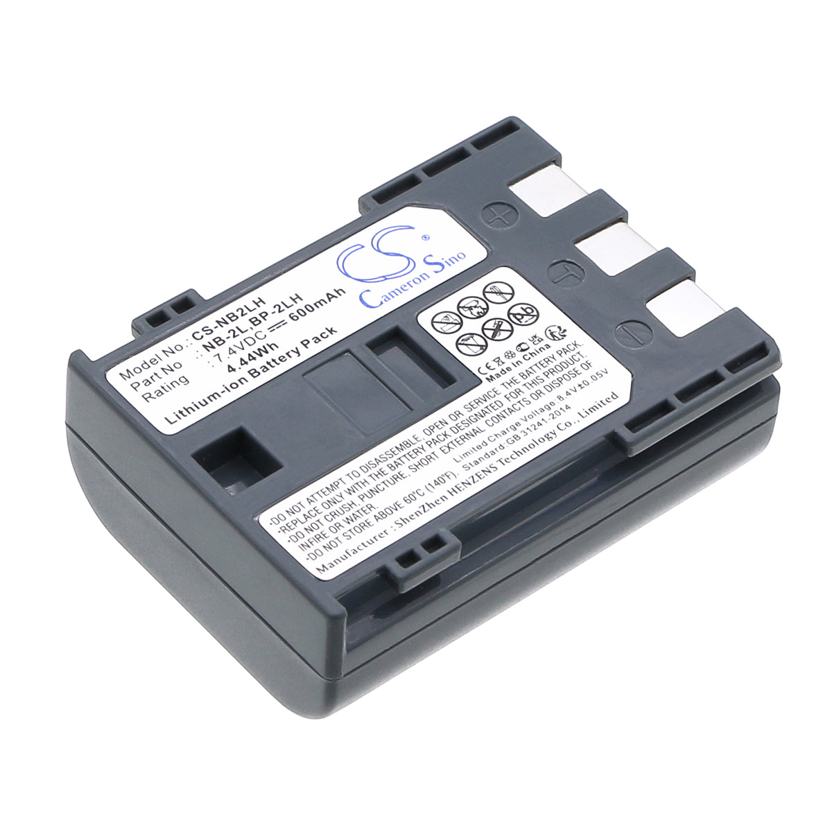 7.4V 600mAh Li-ion Camera Battery for Canon