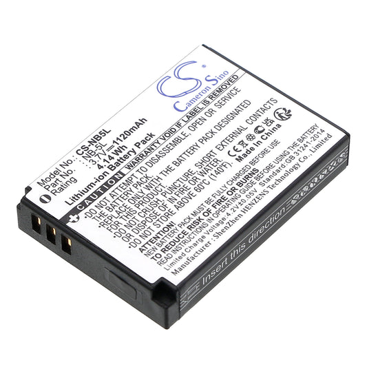 3.7V 1120mAh/4.1Wh Li-ion Camera Battery for Canon