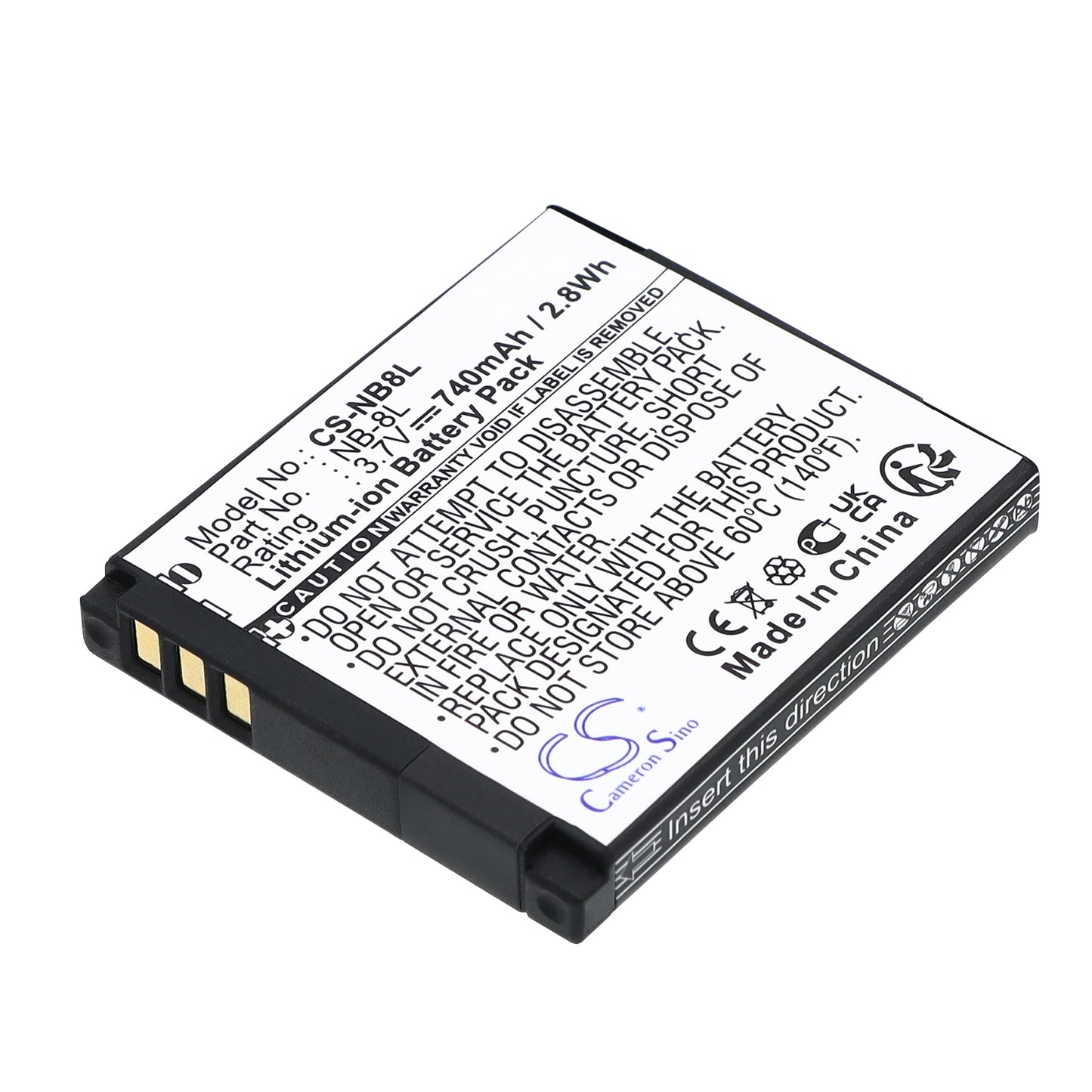 3.7V 740mAh Li-ion Camera Battery for Canon