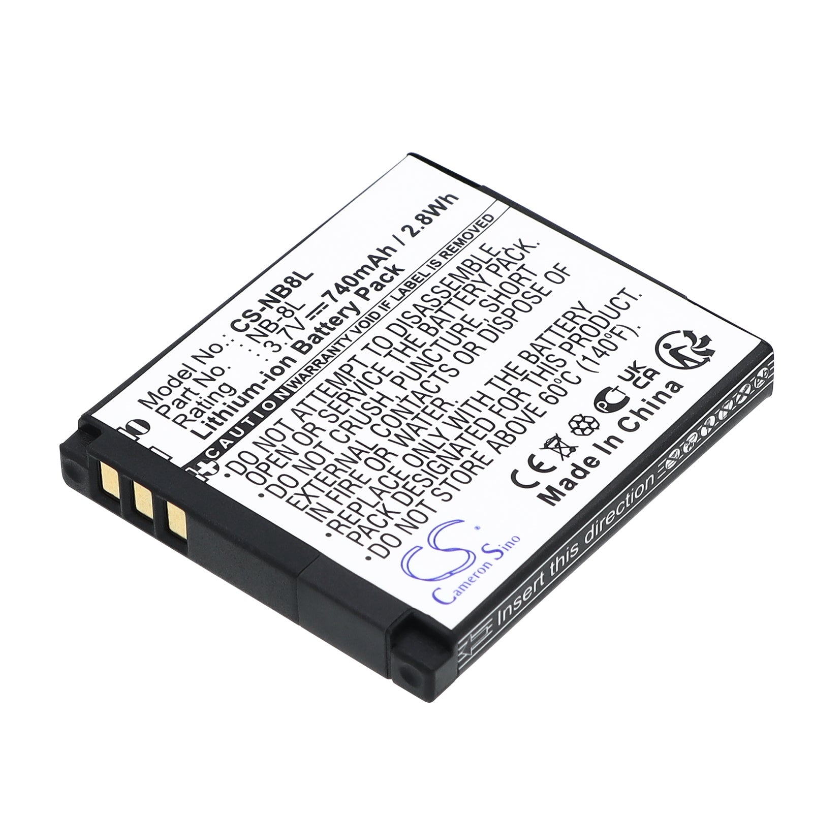 3.7V 740mAh Li-ion Camera Battery for Canon