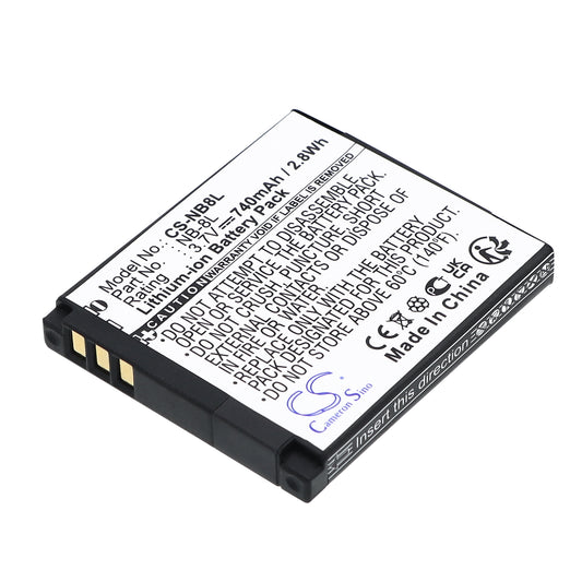 3.7V 740mAh Li-ion Camera Battery for Canon