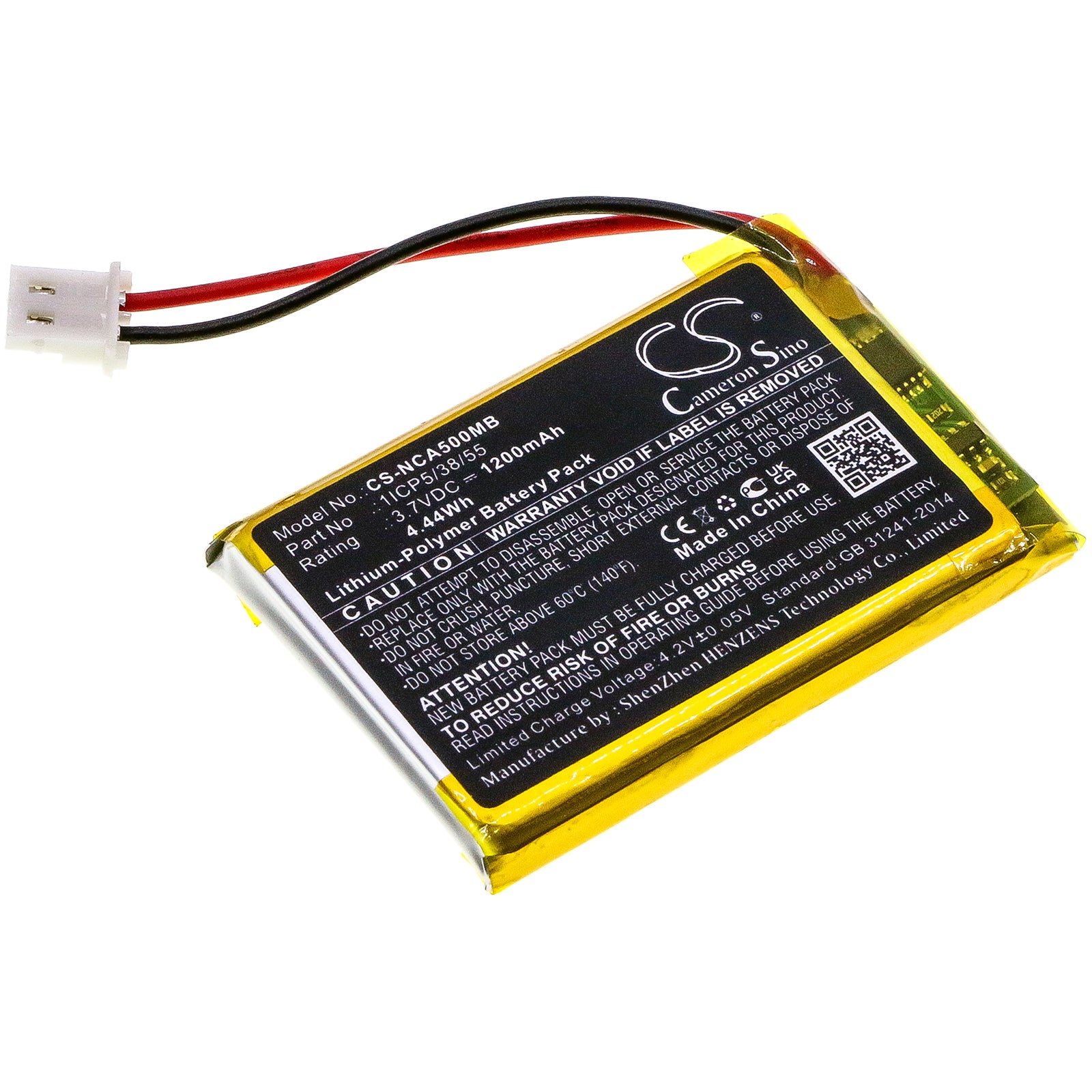 CS-NCA500MB Replacement Battery – Compatible with ECO Control Audio 500, Eco Control Audio 530D+