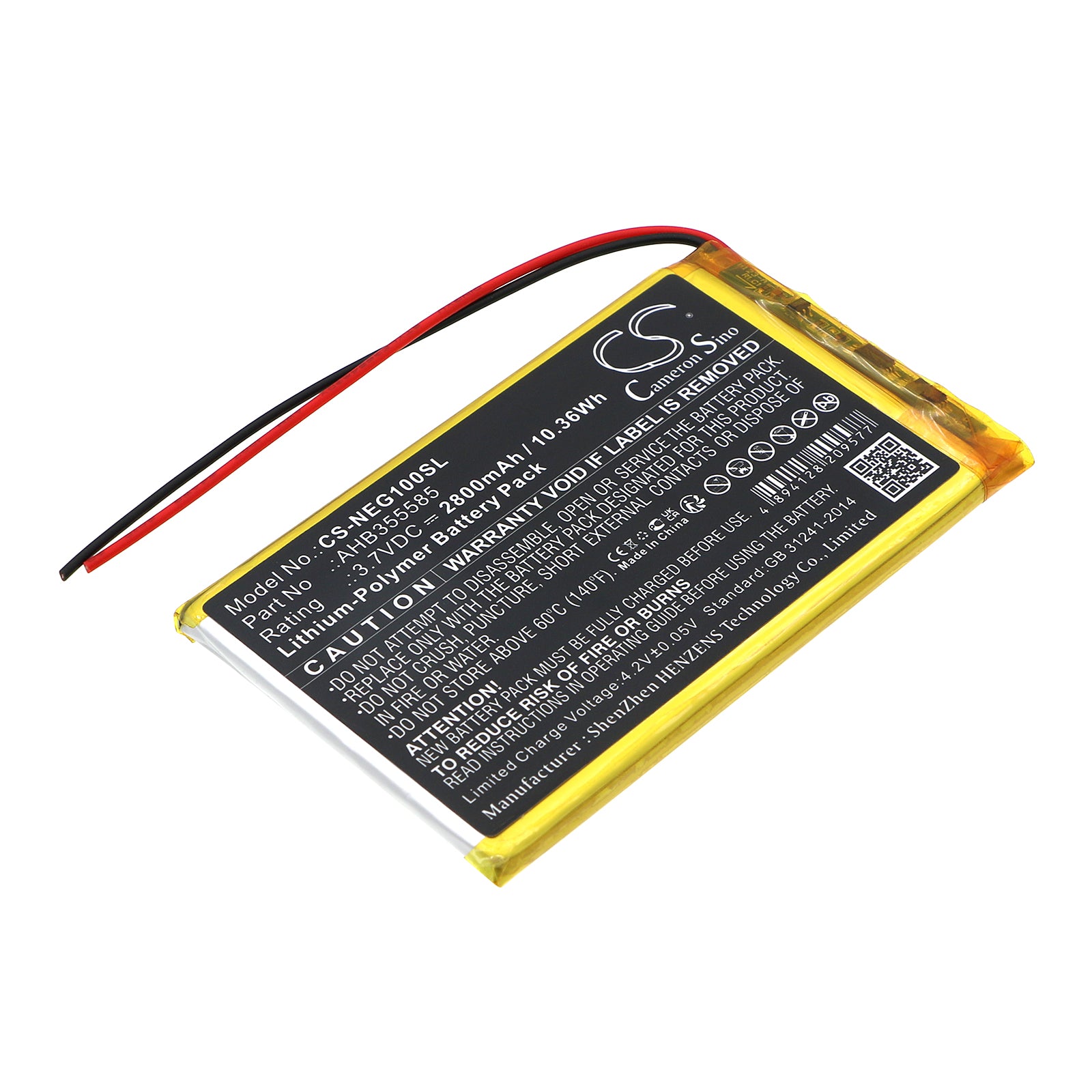 CS-NEG100SL Replacement Battery – Compatible with Neo Geo X Gold Handheld Consol