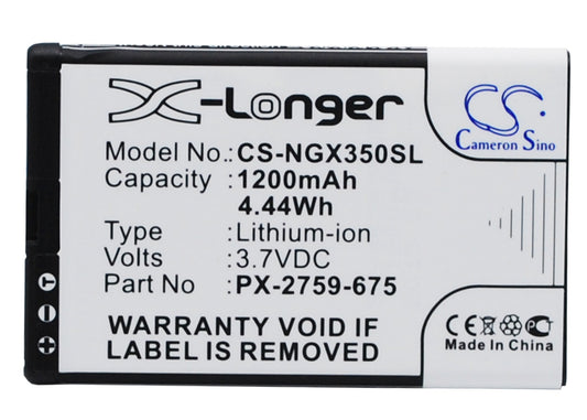 3.7V 1200mAh/4.44Wh Li-ion GPS/Navigator Battery for Navgear