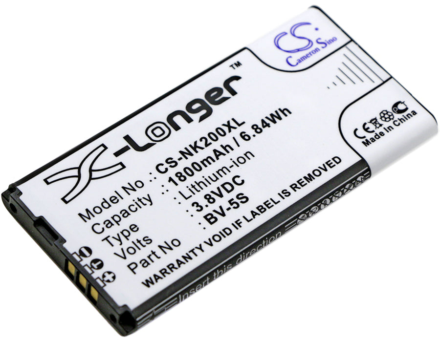 3.8V 1800mAh/6.84Wh Li-ion Mobile/SmartPhone Battery for Nokia