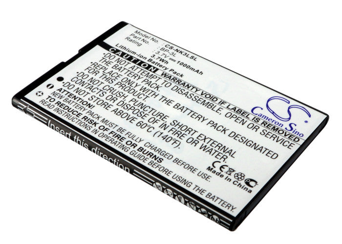 3.7V 1000mAh/3.7Wh Li-ion Mobile/SmartPhone Battery for Nokia