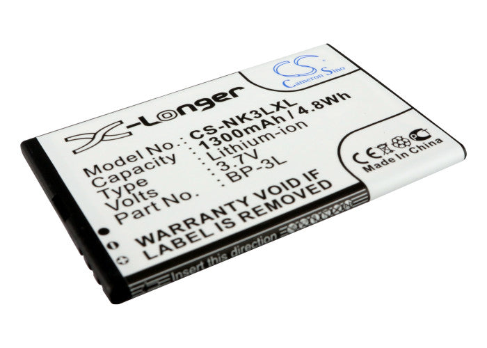 3.7V 1300mAh/4.81Wh Li-ion Mobile/SmartPhone Battery for Nokia