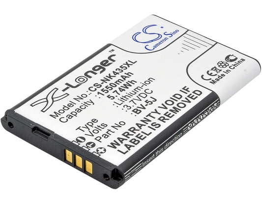 3.7V 1550mAh/5.74Wh Li-ion Mobile/SmartPhone Battery for Nokia