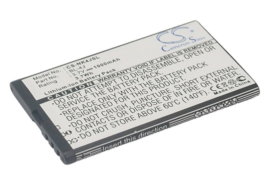 3.7V 1000mAh/3.7Wh Li-ion Mobile/SmartPhone Battery for Nokia