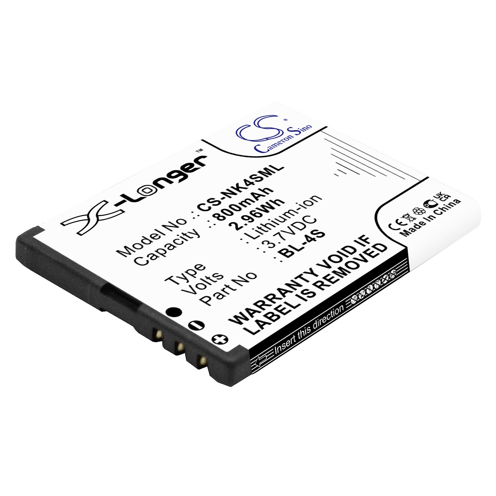 CS-NK4SML Replacement Battery – Compatible with 2680, 2680 slide, 2680S, 3600, 3600 slide, 3600S, 3710 fold, 7020, 7100 Supernova, 7610, 7610 Supernova, 7610S